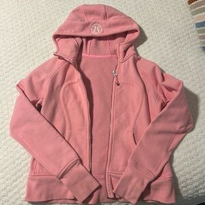 Lululemon scuba zip up in light pink
